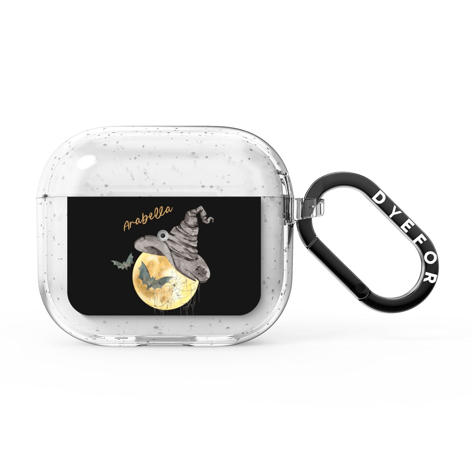 Personalised Witchy Moon AirPods Glitter Case 3rd Gen