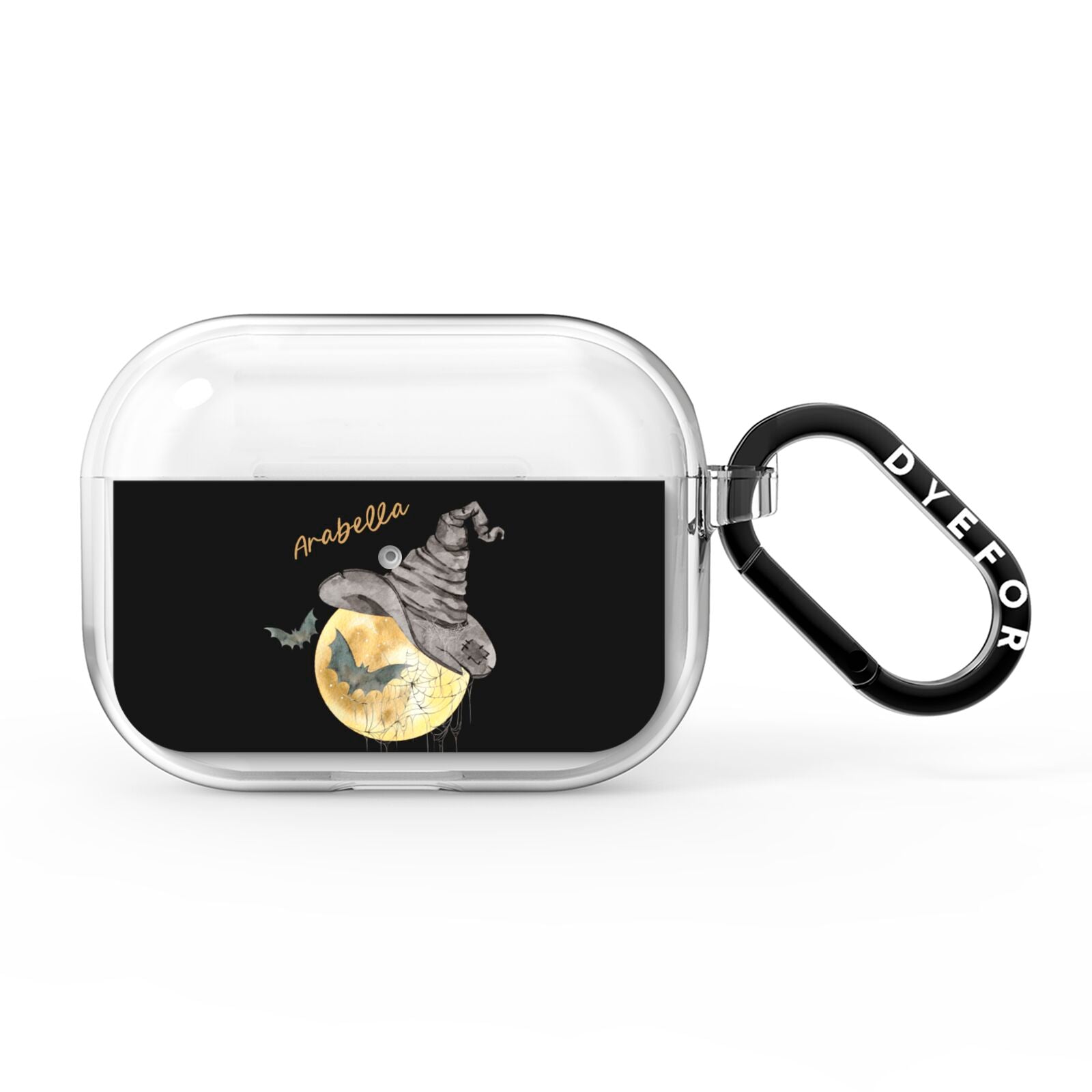 Personalised Witchy Moon AirPods Pro Clear Case