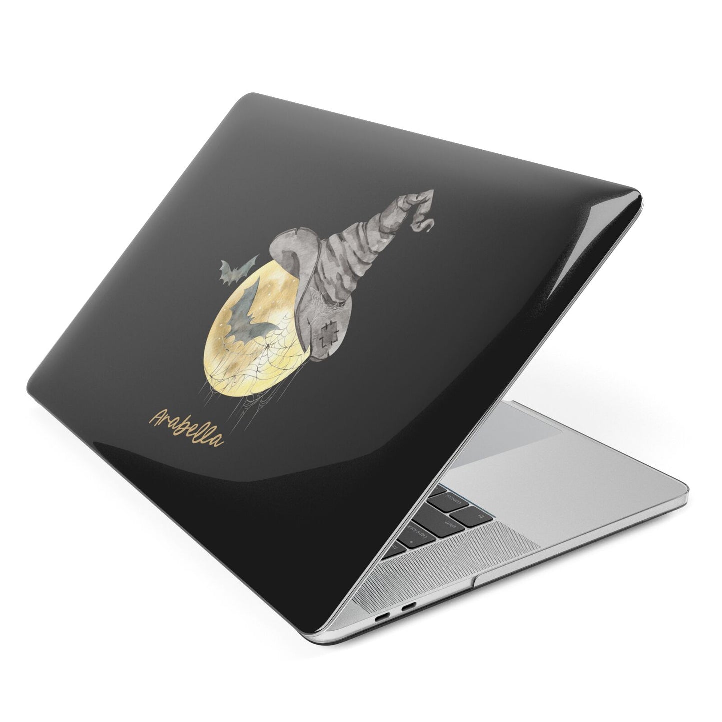 Personalised Witchy Moon Apple MacBook Case Side View