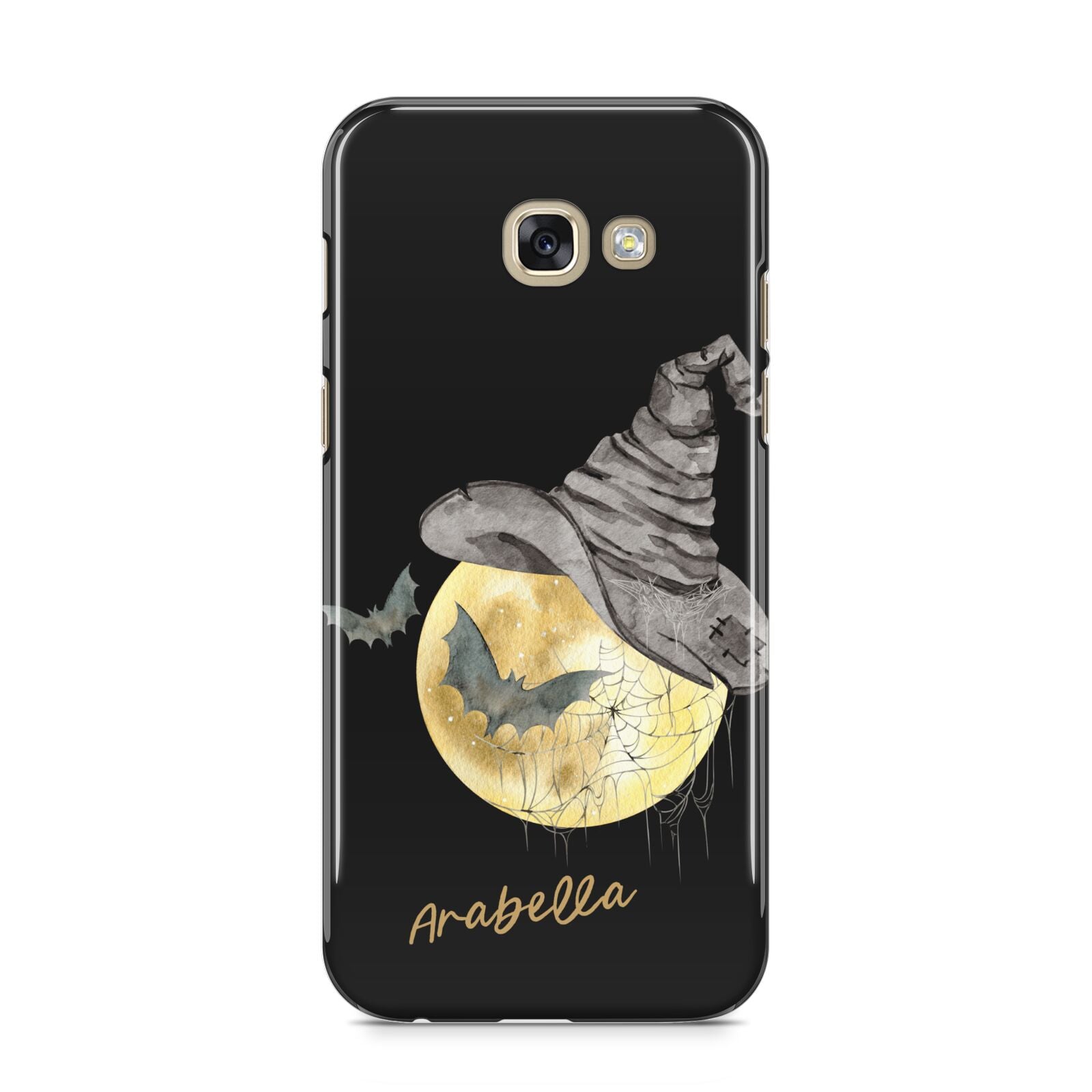 Personalised Witchy Moon Samsung Galaxy A5 2017 Case on gold phone