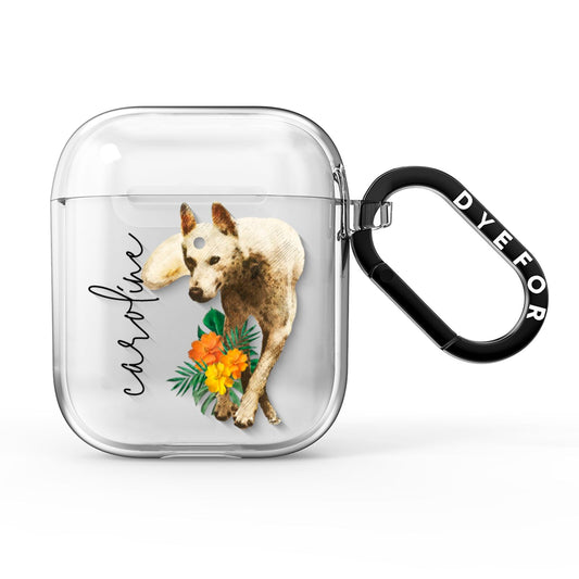 Personalised Wolf AirPods Clear Case