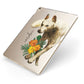 Personalised Wolf Apple iPad Case on Gold iPad Side View