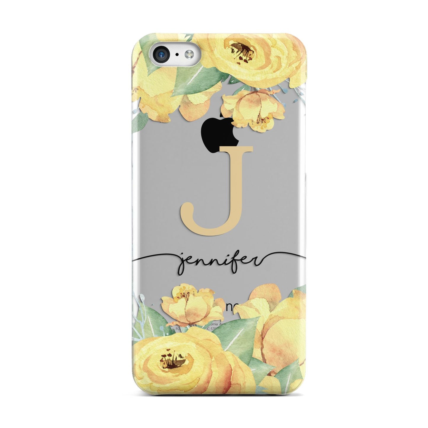 Personalised Yellow Flowers Apple iPhone 5c Case