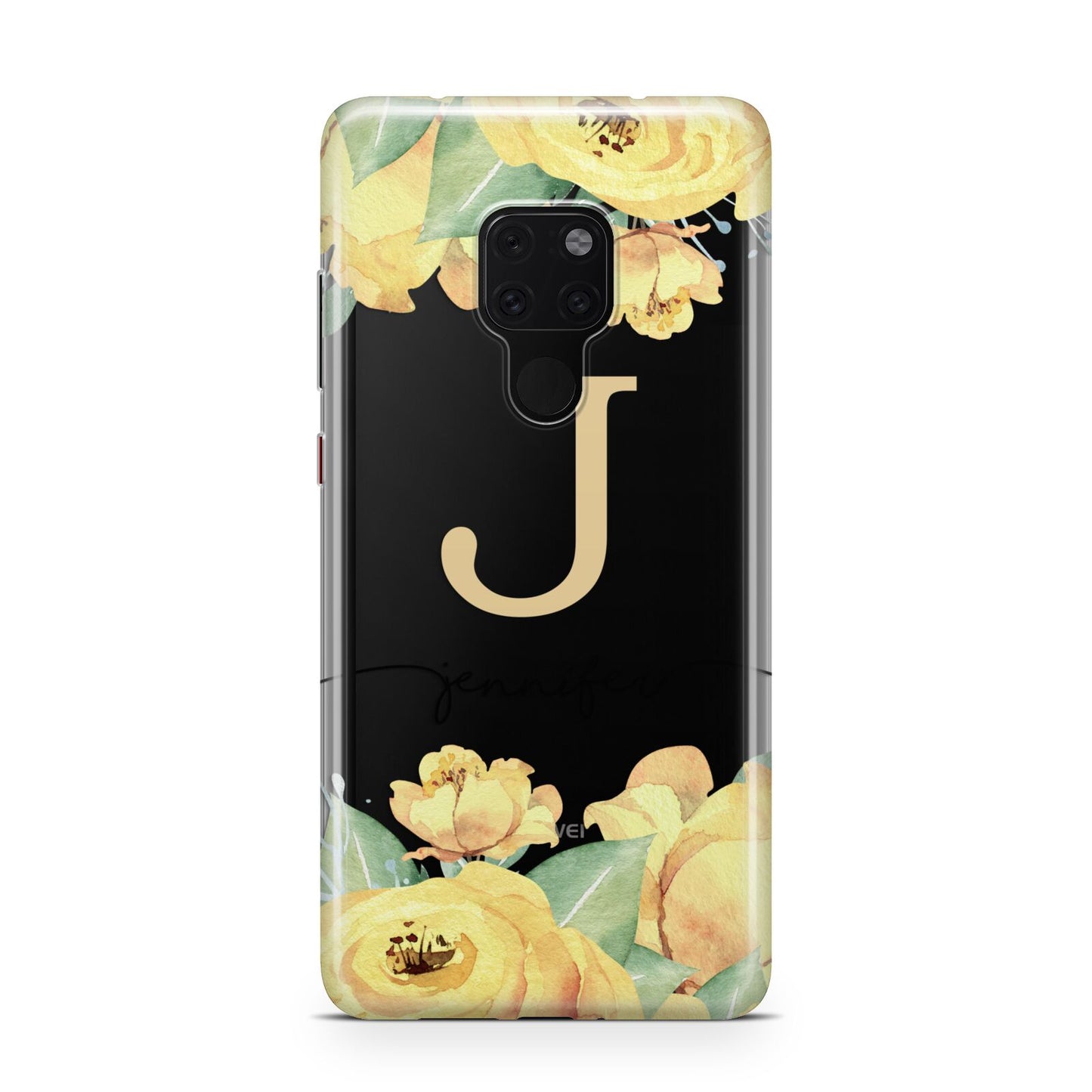 Personalised Yellow Flowers Huawei Mate 20 Phone Case