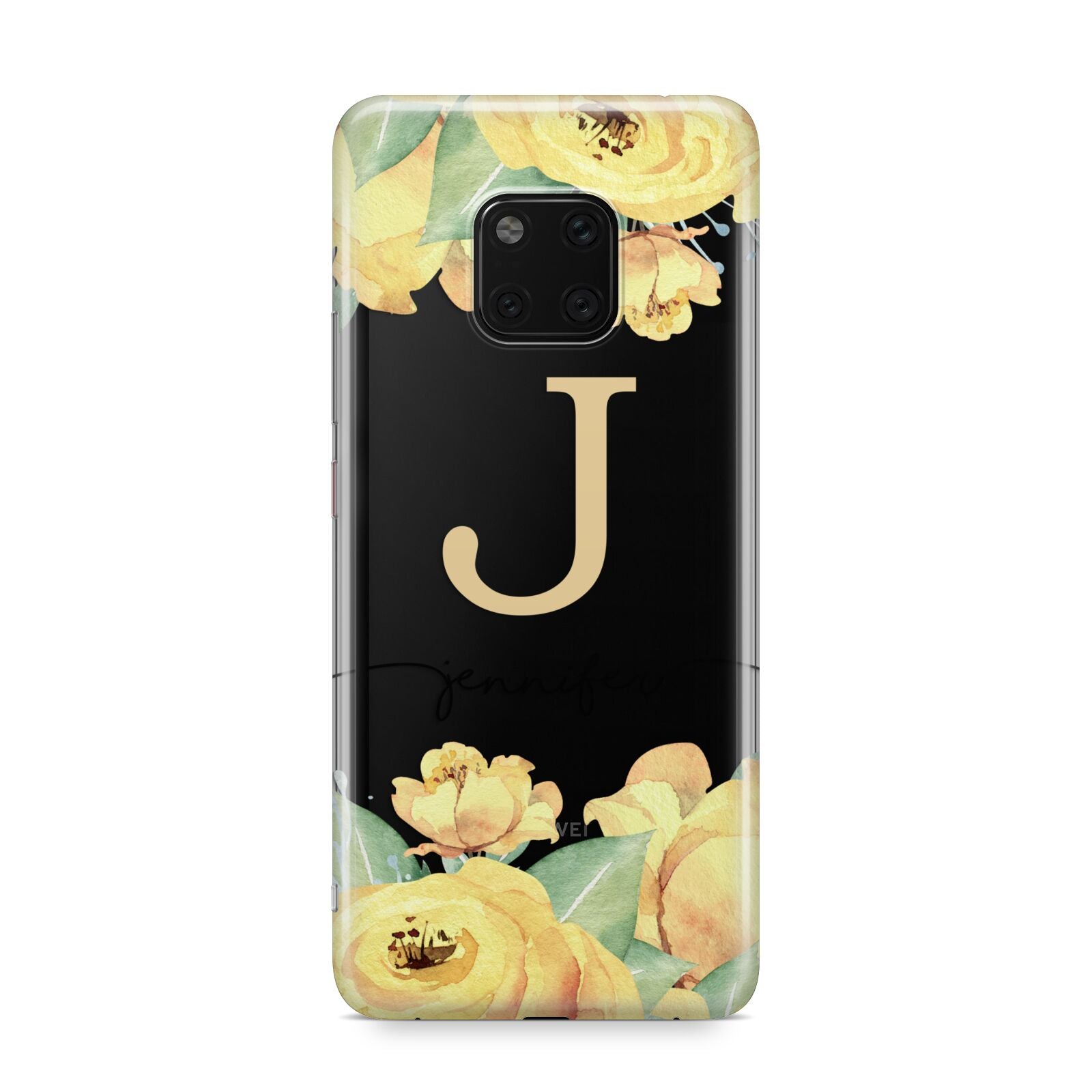 Personalised Yellow Flowers Huawei Mate 20 Pro Phone Case