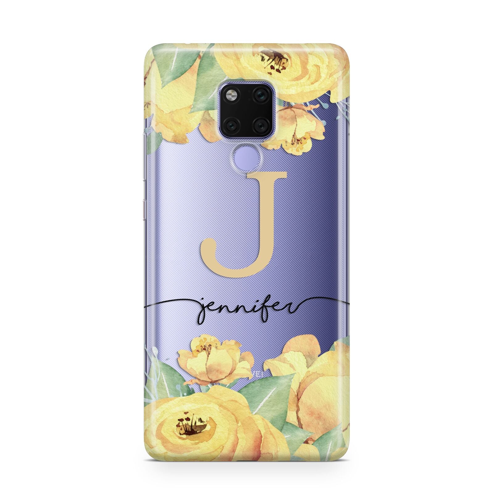 Personalised Yellow Flowers Huawei Mate 20X Phone Case