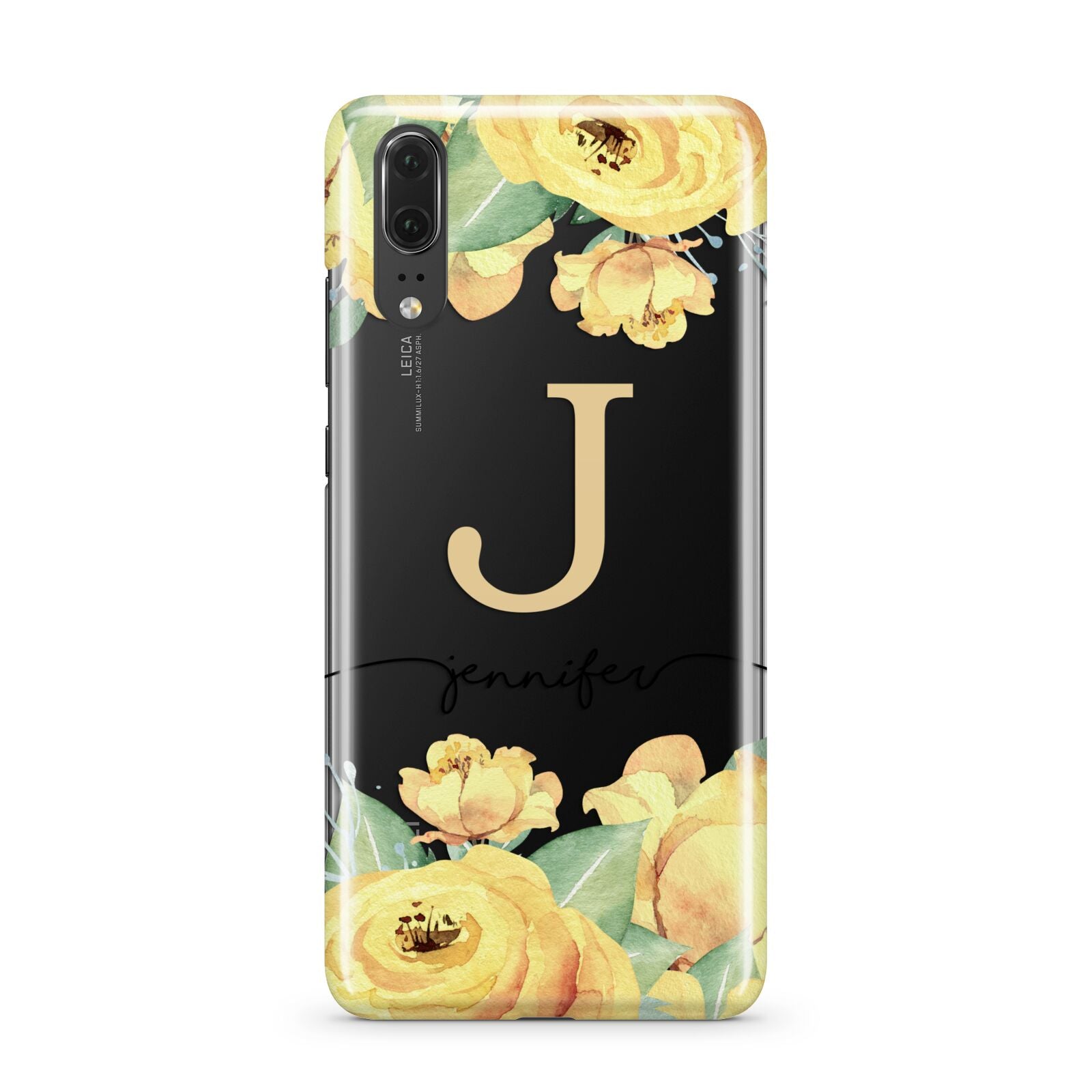 Personalised Yellow Flowers Huawei P20 Phone Case