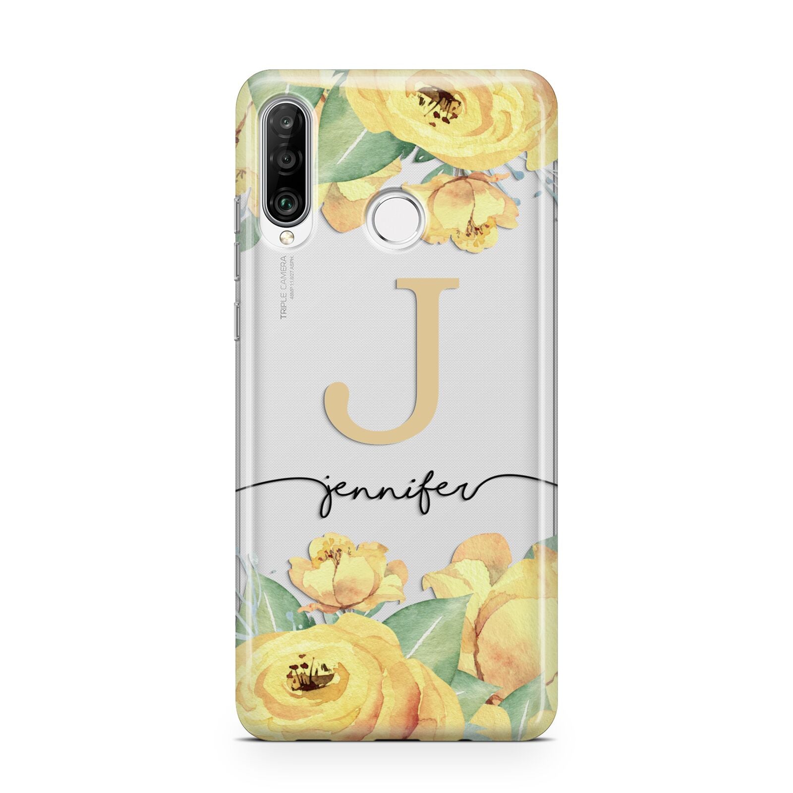 Personalised Yellow Flowers Huawei P30 Lite Phone Case