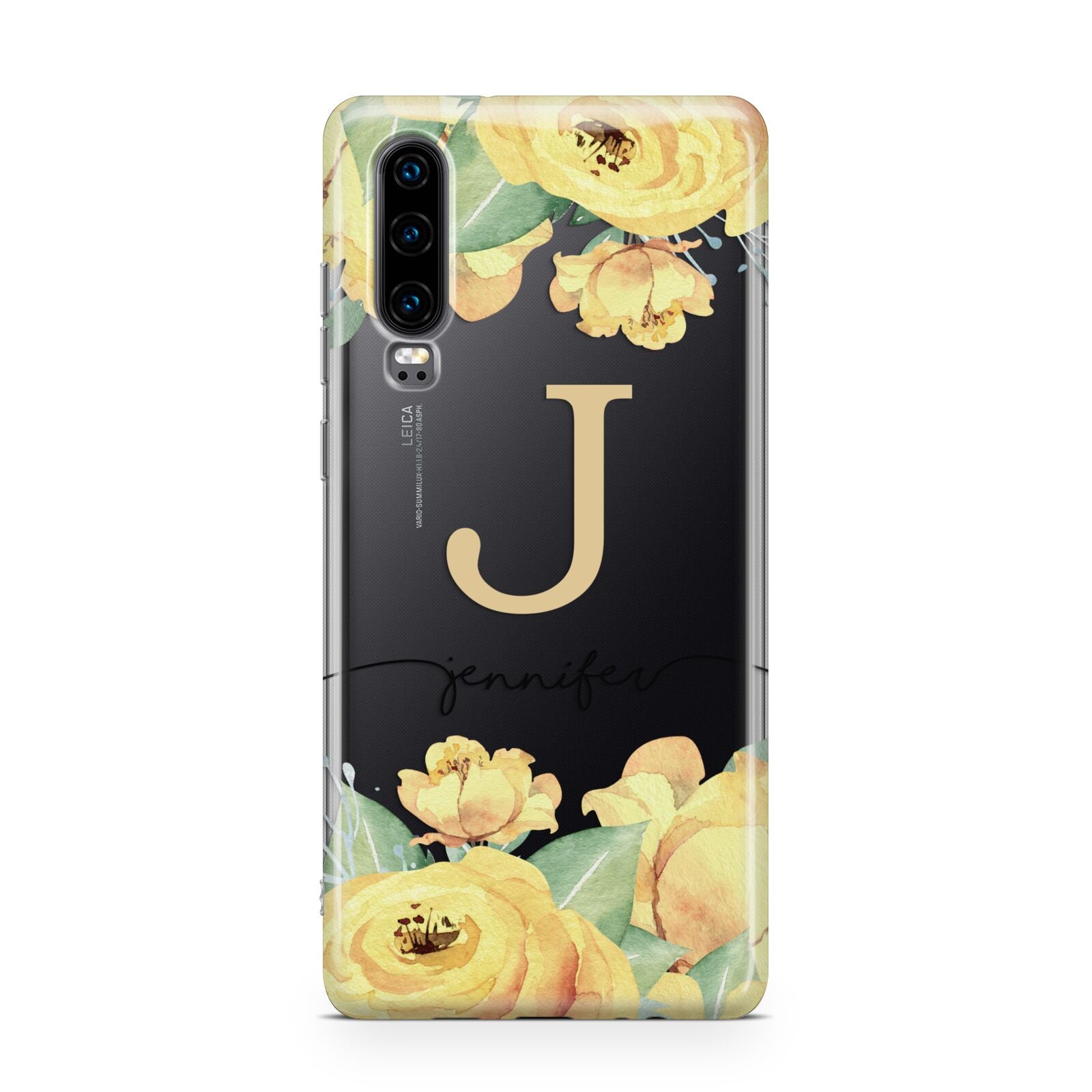 Personalised Yellow Flowers Huawei P30 Phone Case