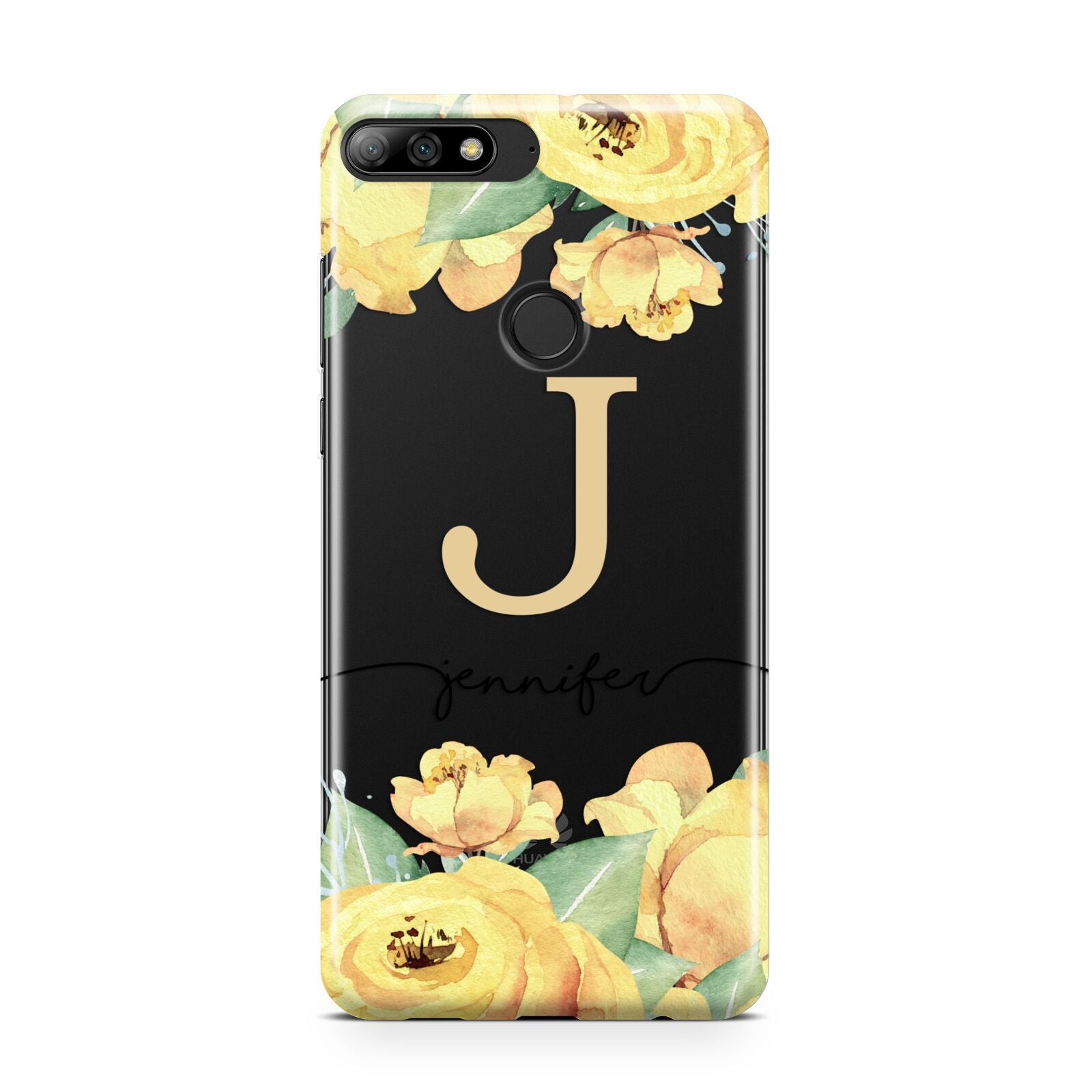 Personalised Yellow Flowers Huawei Y7 2018