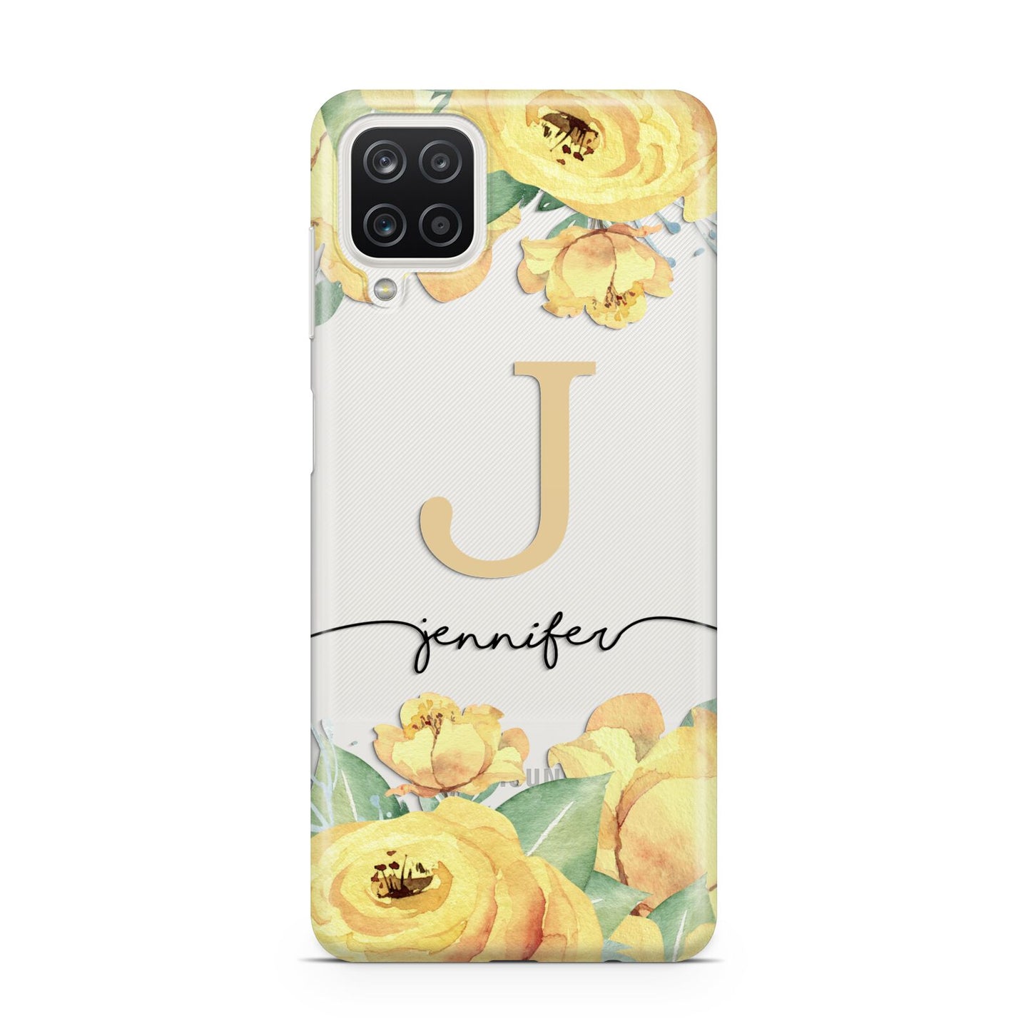 Personalised Yellow Flowers Samsung A12 Case