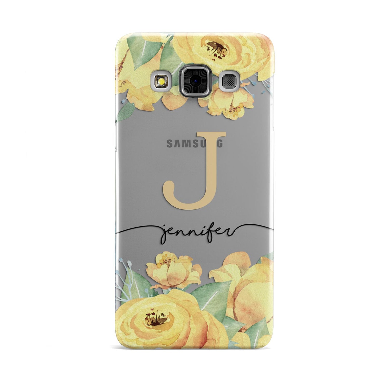 Personalised Yellow Flowers Samsung Galaxy A3 Case