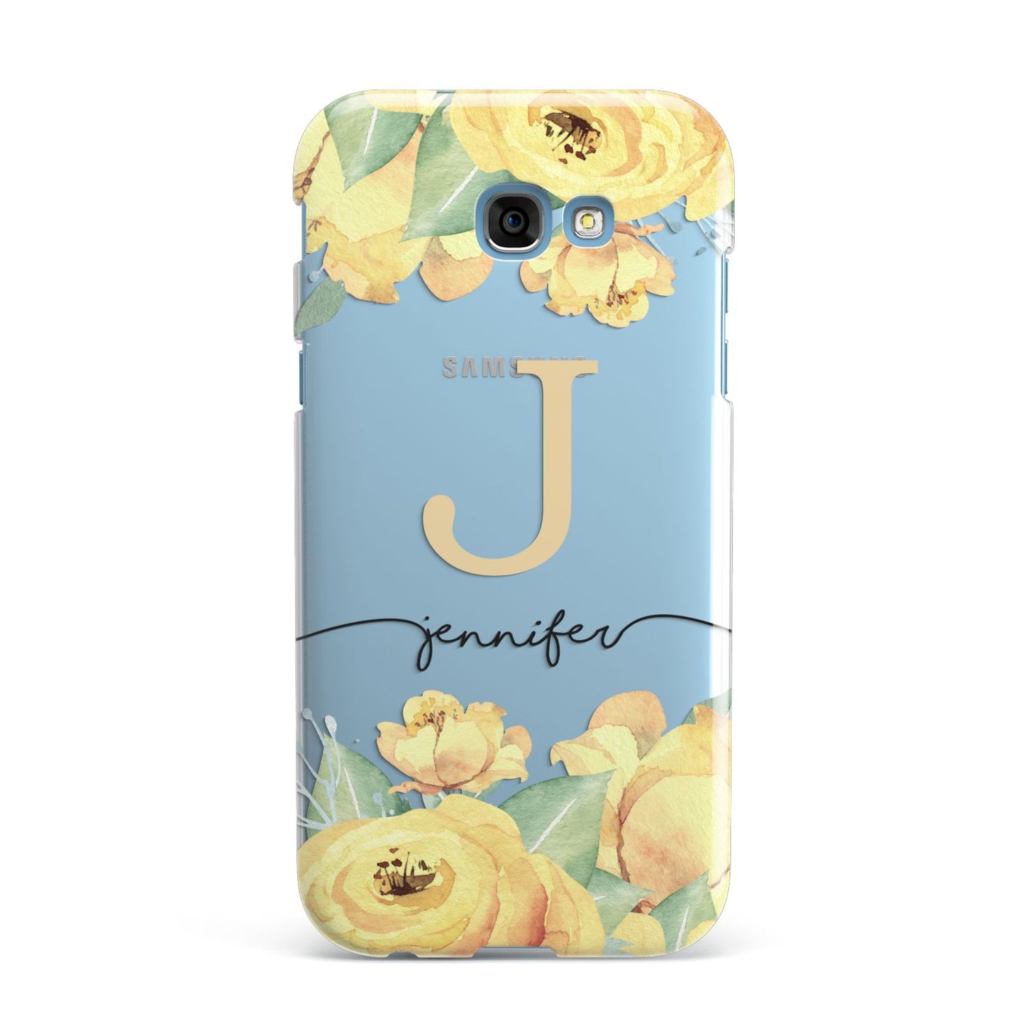 Personalised Yellow Flowers Samsung Galaxy A7 2017 Case