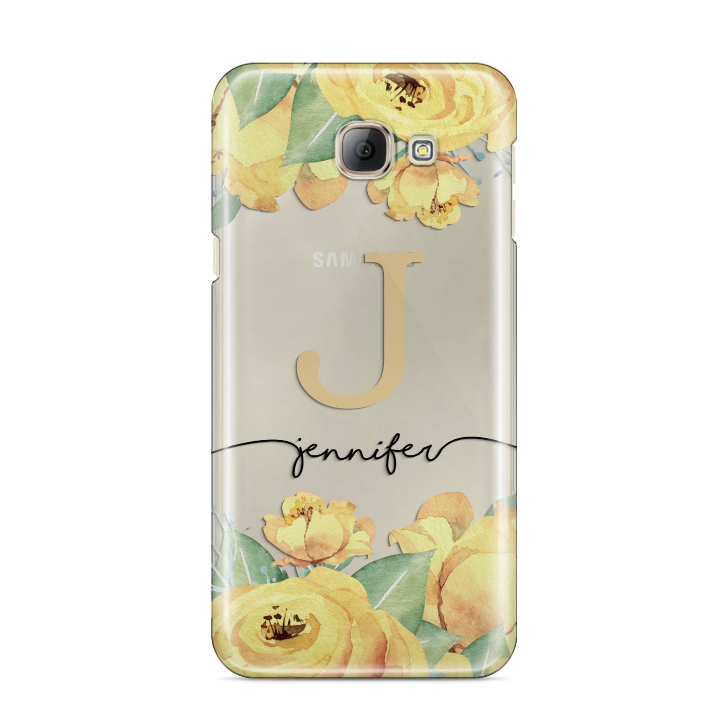 Personalised Yellow Flowers Samsung Galaxy A8 2016 Case