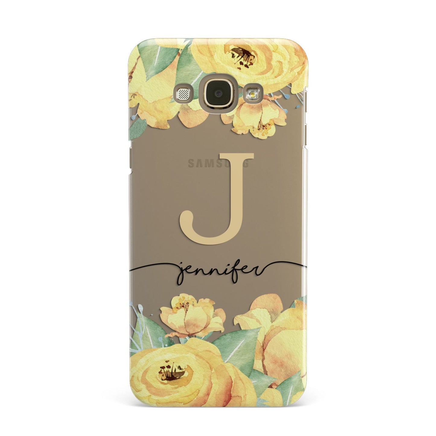 Personalised Yellow Flowers Samsung Galaxy A8 Case