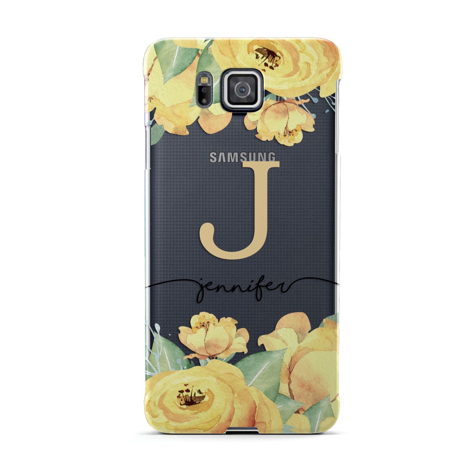 Personalised Yellow Flowers Samsung Galaxy Alpha Case