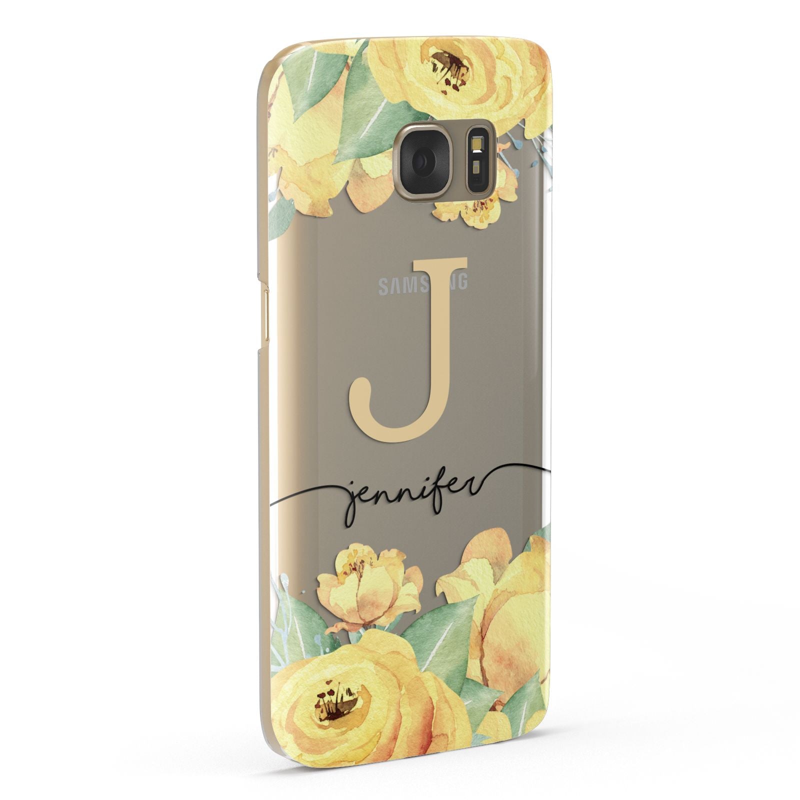 Personalised Yellow Flowers Samsung Galaxy Case Fourty Five Degrees