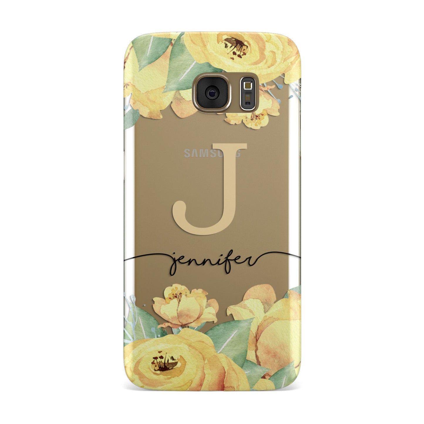 Personalised Yellow Flowers Samsung Galaxy Case