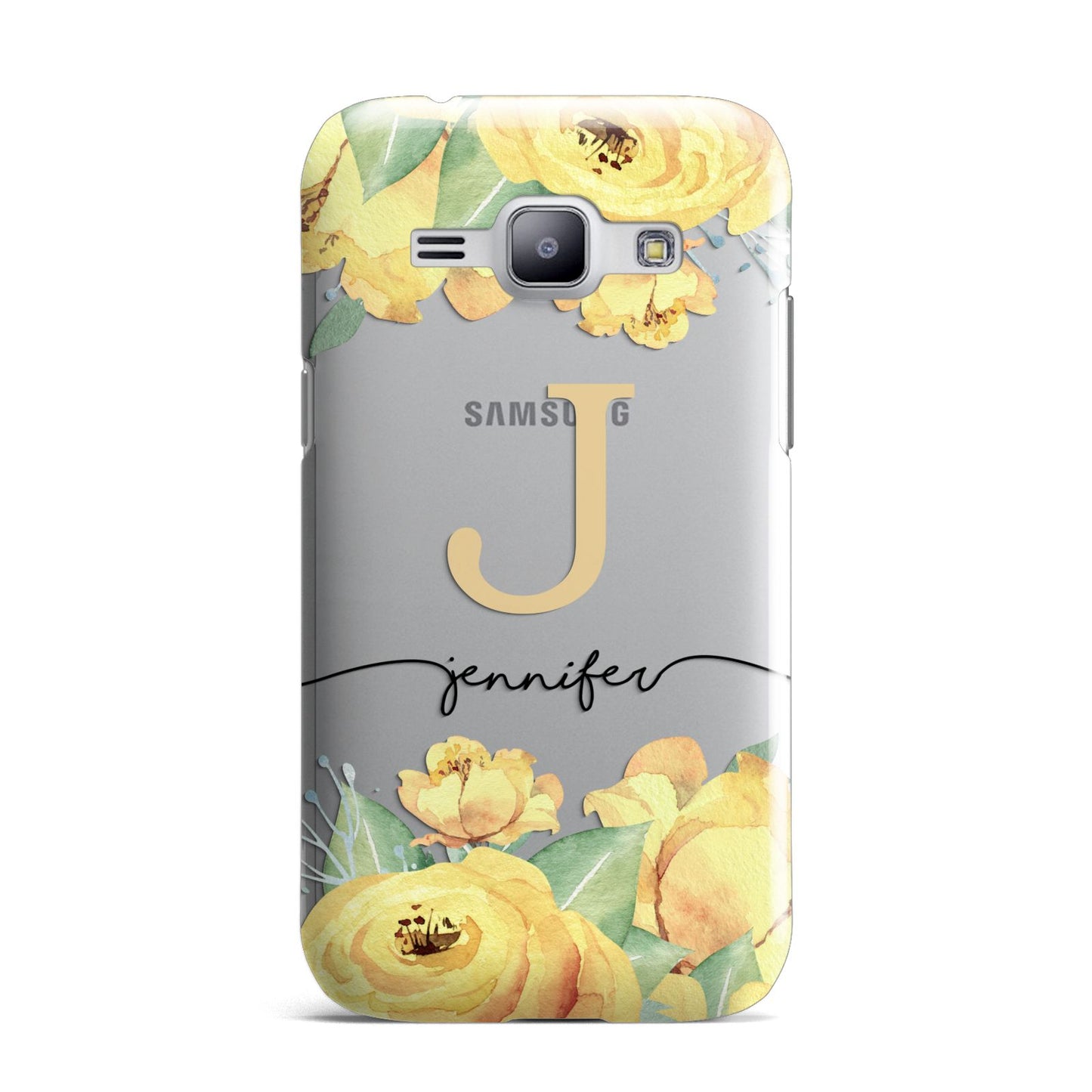 Personalised Yellow Flowers Samsung Galaxy J1 2015 Case