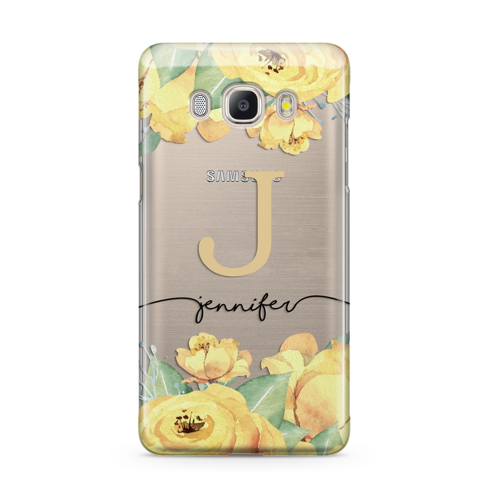 Personalised Yellow Flowers Samsung Galaxy J5 2016 Case