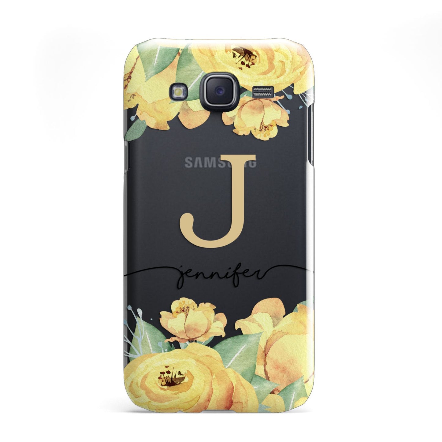 Personalised Yellow Flowers Samsung Galaxy J5 Case