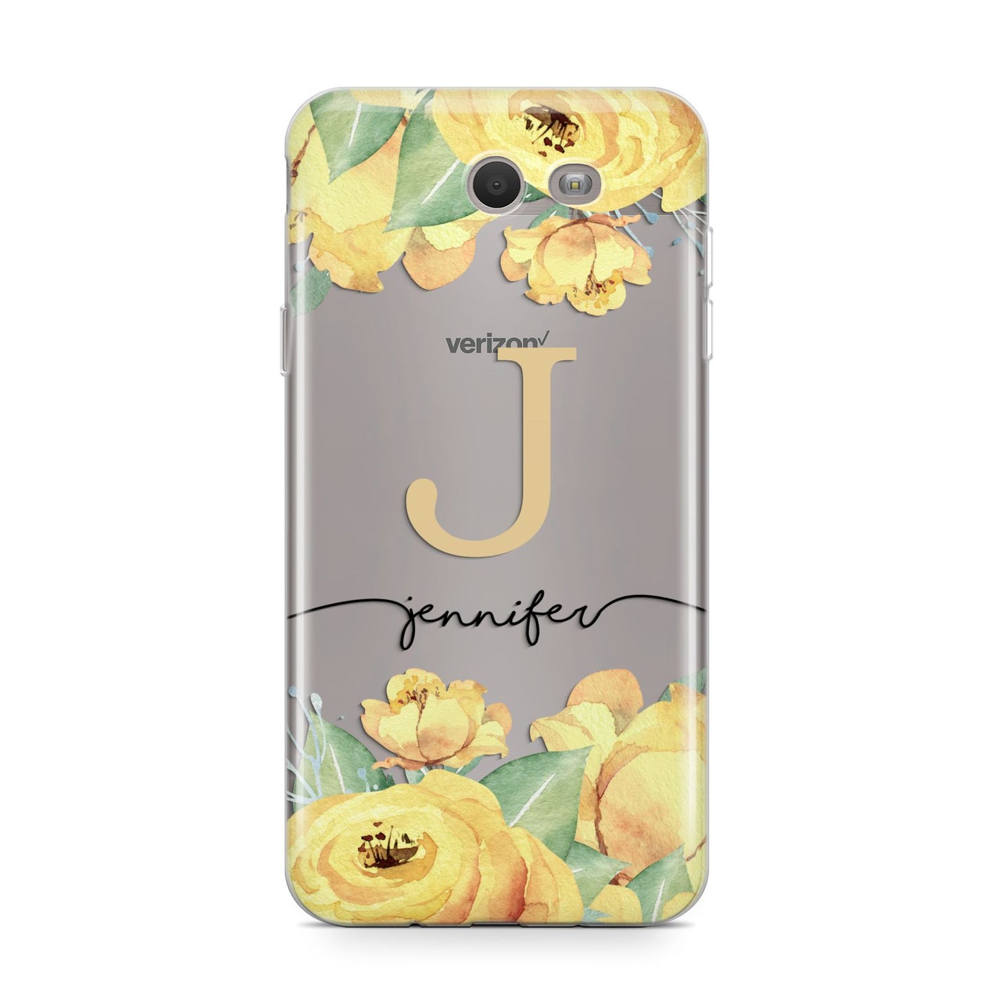 Personalised Yellow Flowers Samsung Galaxy J7 2017 Case