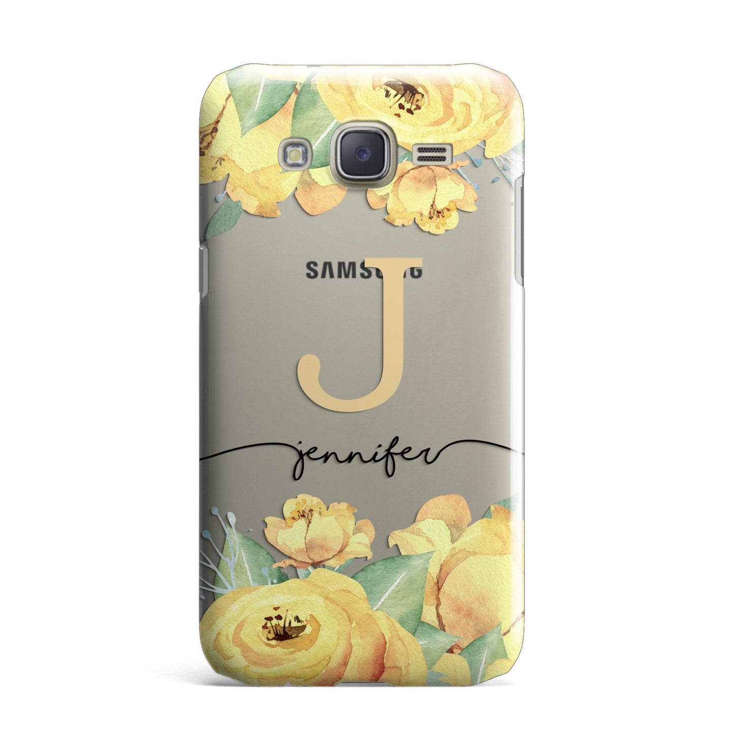 Personalised Yellow Flowers Samsung Galaxy J7 Case