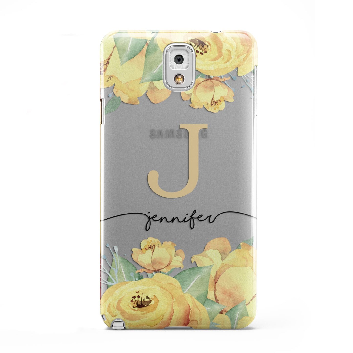 Personalised Yellow Flowers Samsung Galaxy Note 3 Case