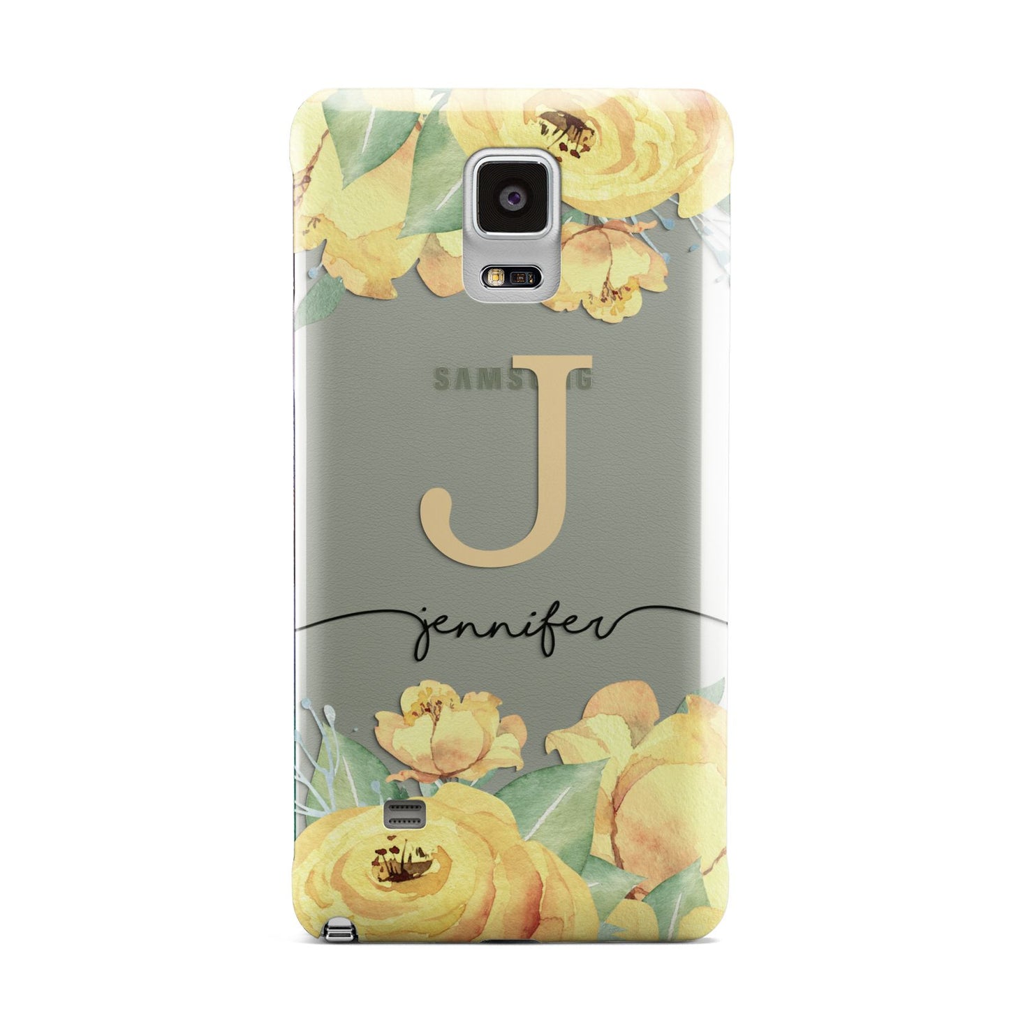 Personalised Yellow Flowers Samsung Galaxy Note 4 Case