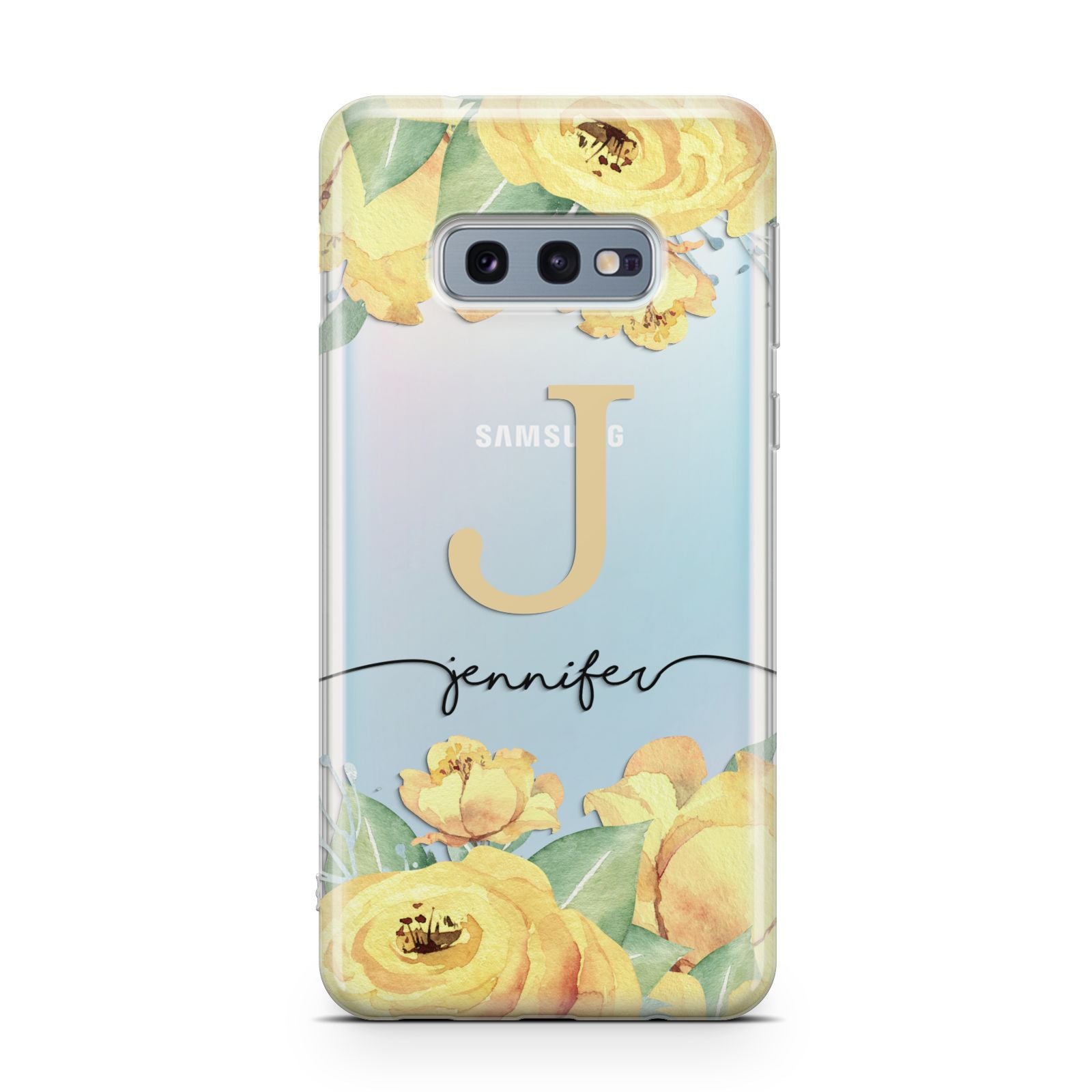 Personalised Yellow Flowers Samsung Galaxy S10E Case