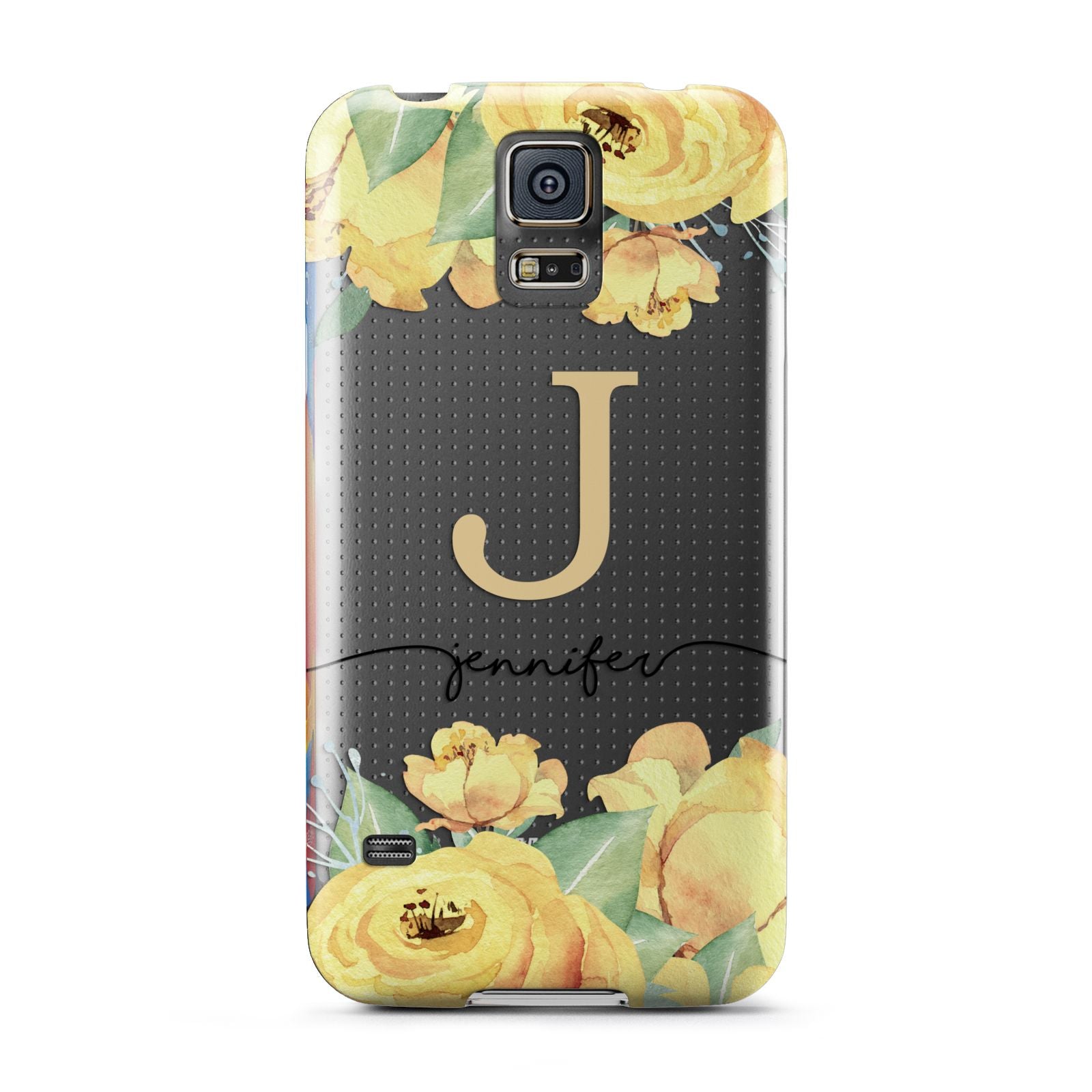 Personalised Yellow Flowers Samsung Galaxy S5 Case