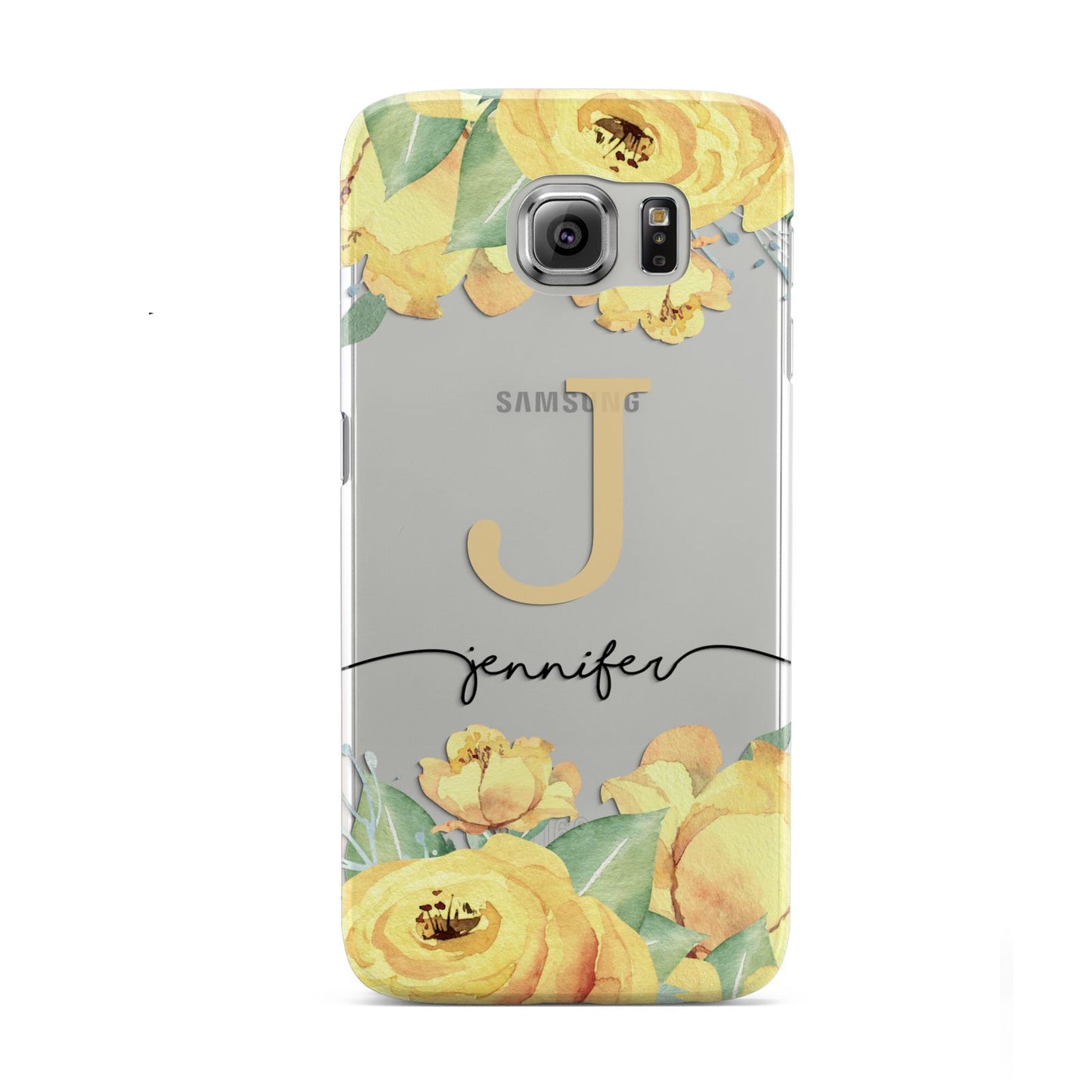 Personalised Yellow Flowers Samsung Galaxy S6 Case