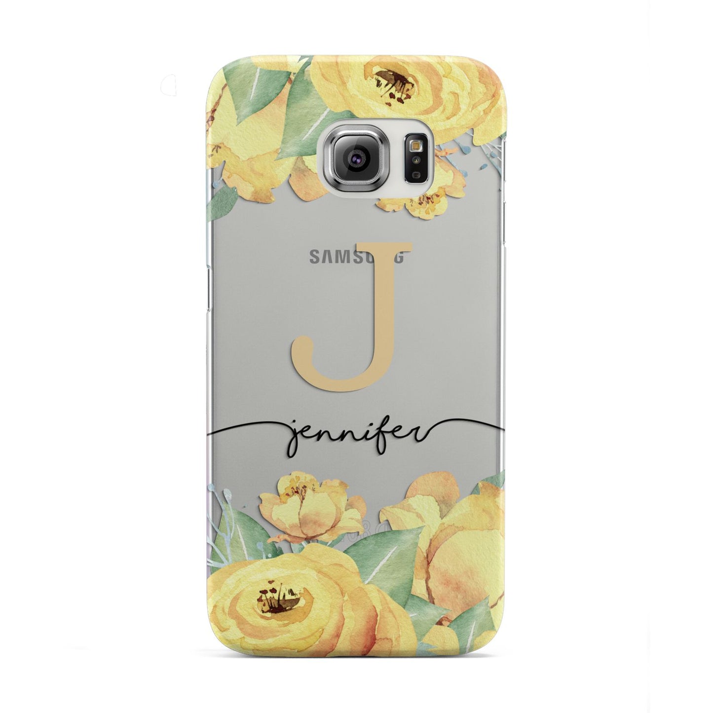 Personalised Yellow Flowers Samsung Galaxy S6 Edge Case