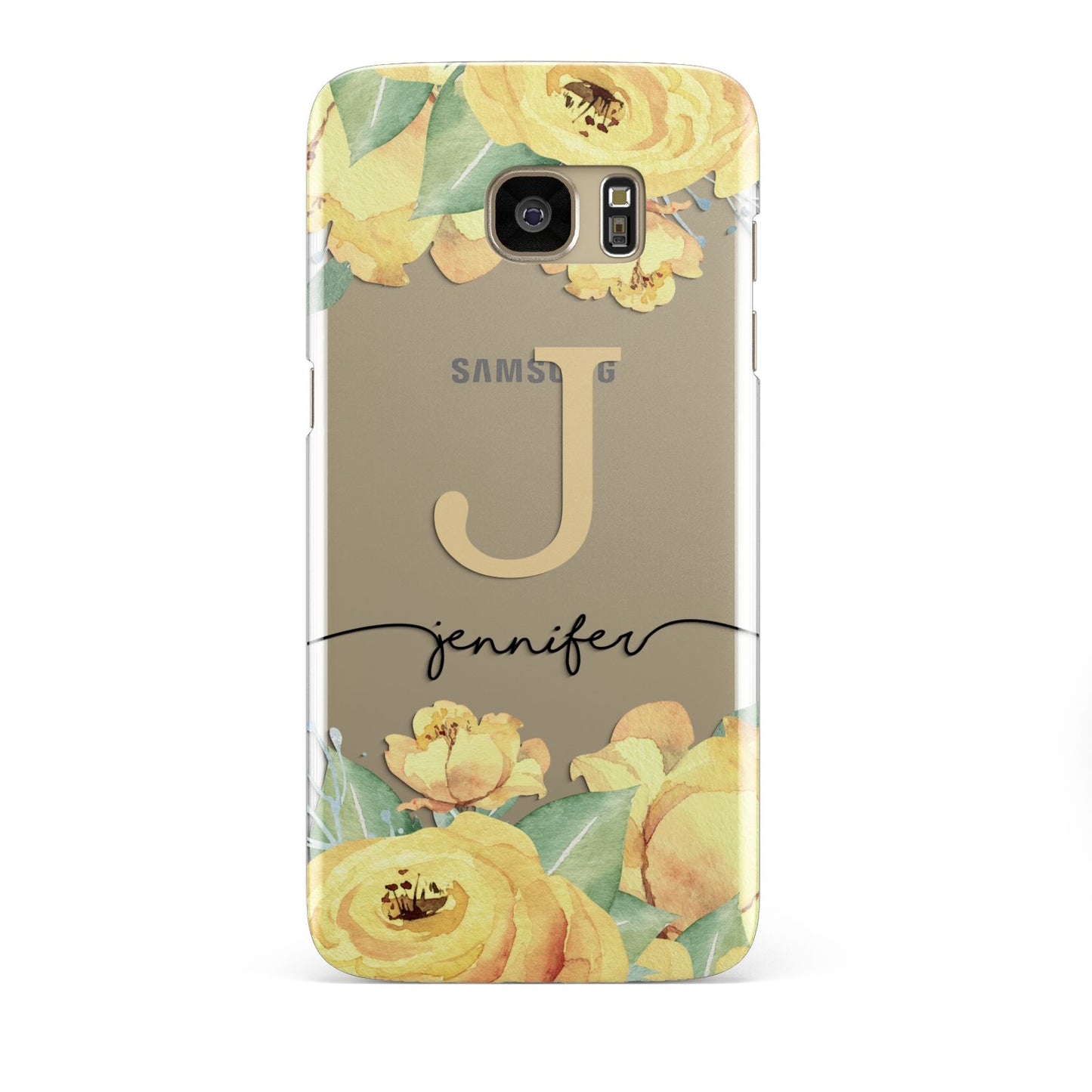 Personalised Yellow Flowers Samsung Galaxy S7 Edge Case