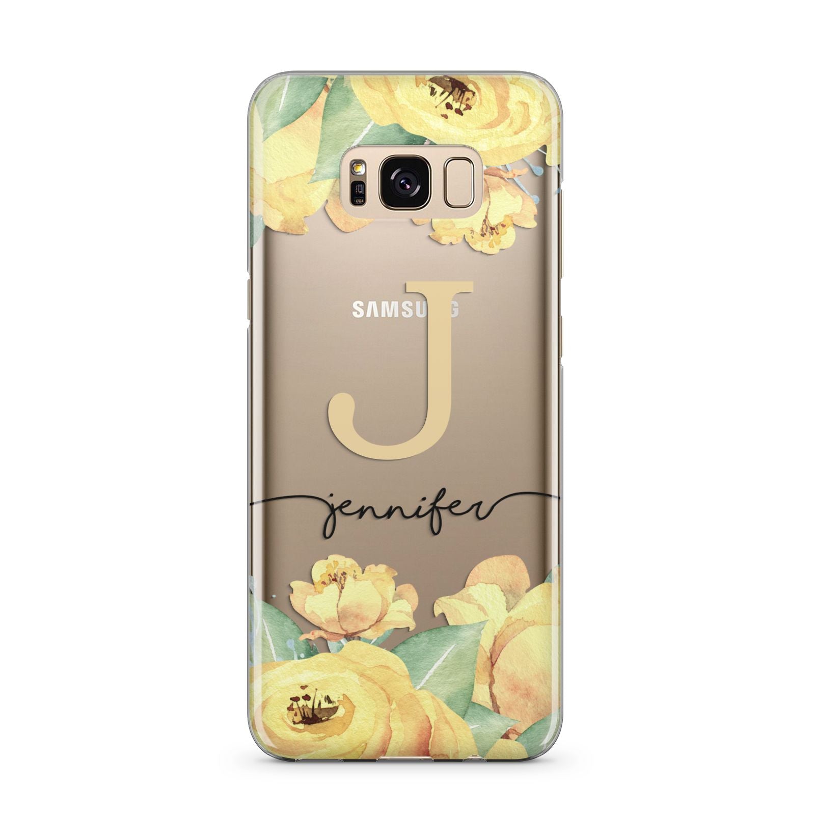 Personalised Yellow Flowers Samsung Galaxy S8 Plus Case