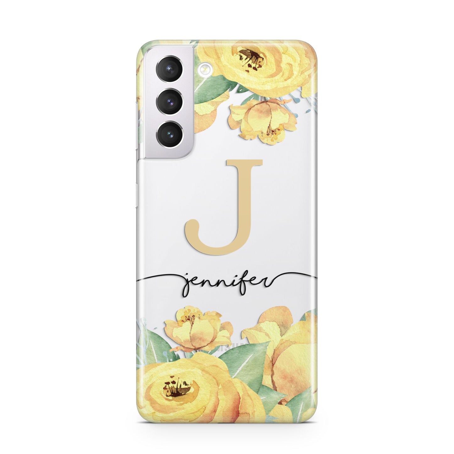 Personalised Yellow Flowers Samsung S21 Case