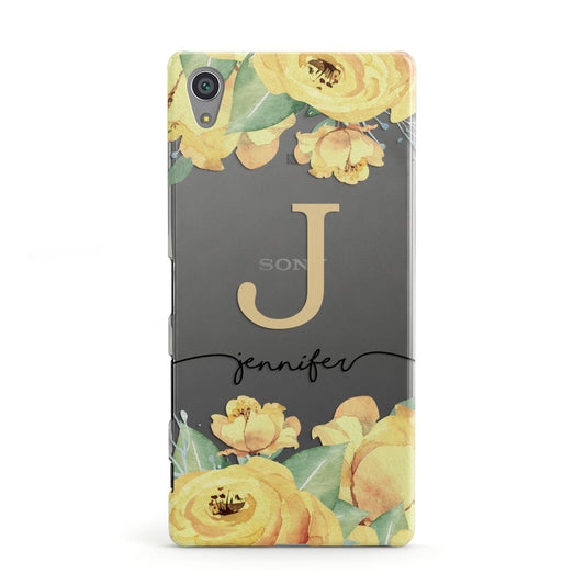 Personalised Yellow Flowers Sony Xperia Case