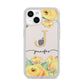 Personalised Yellow Flowers iPhone 14 Clear Tough Case Starlight