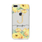 Personalised Yellow Flowers iPhone 8 Plus Bumper Case on Silver iPhone