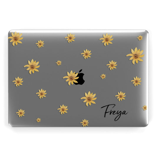 Personalised Yellow Lily Apple MacBook Case