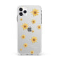 Personalised Yellow Lily Apple iPhone 11 Pro Max in Silver with White Impact Case