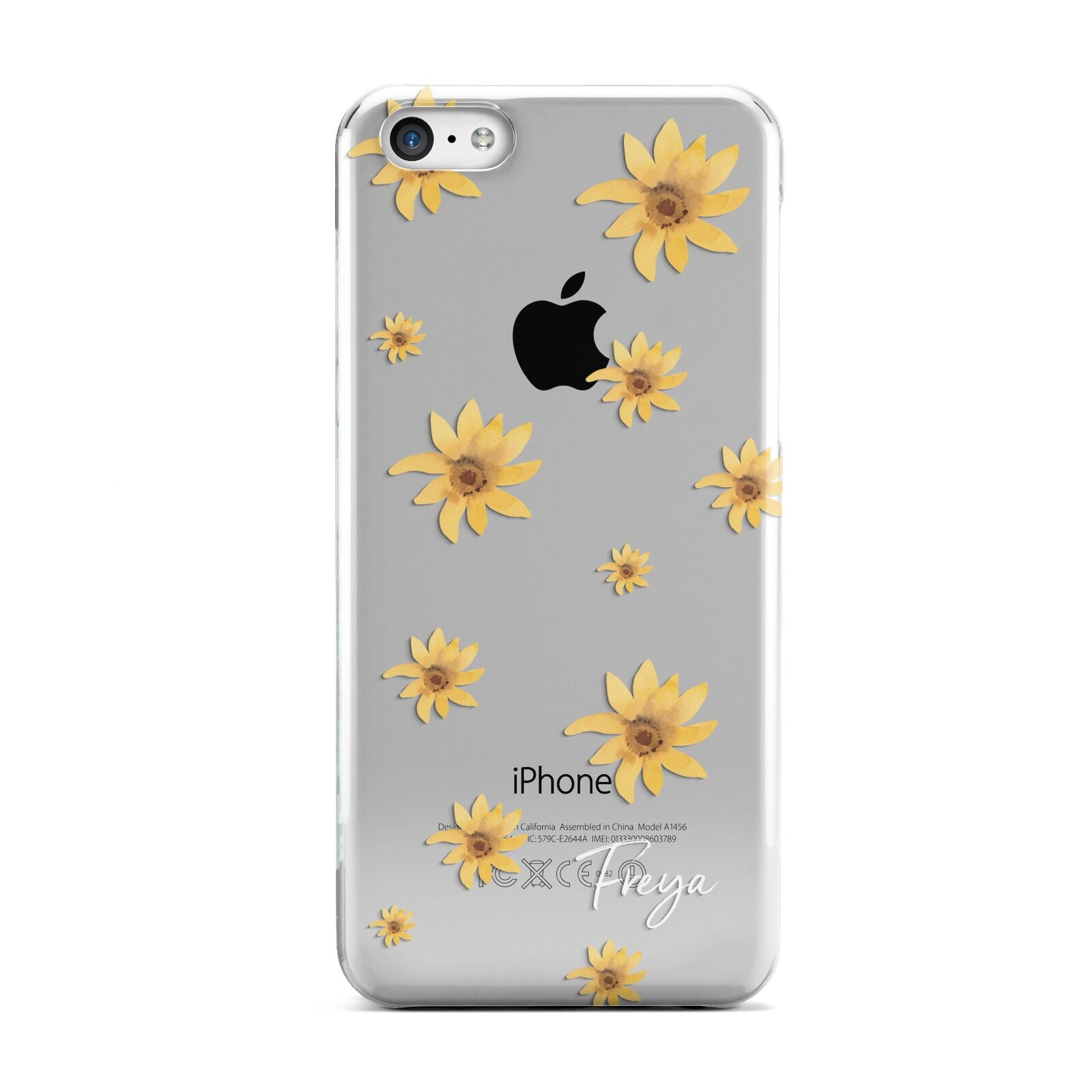 Personalised Yellow Lily Apple iPhone 5c Case