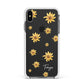 Personalised Yellow Lily Apple iPhone Xs Max Impact Case White Edge on Black Phone