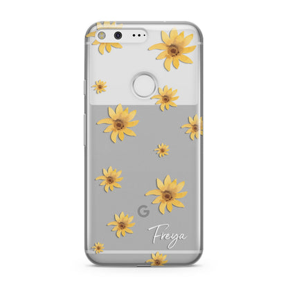 Personalised Yellow Lily Google Pixel Case