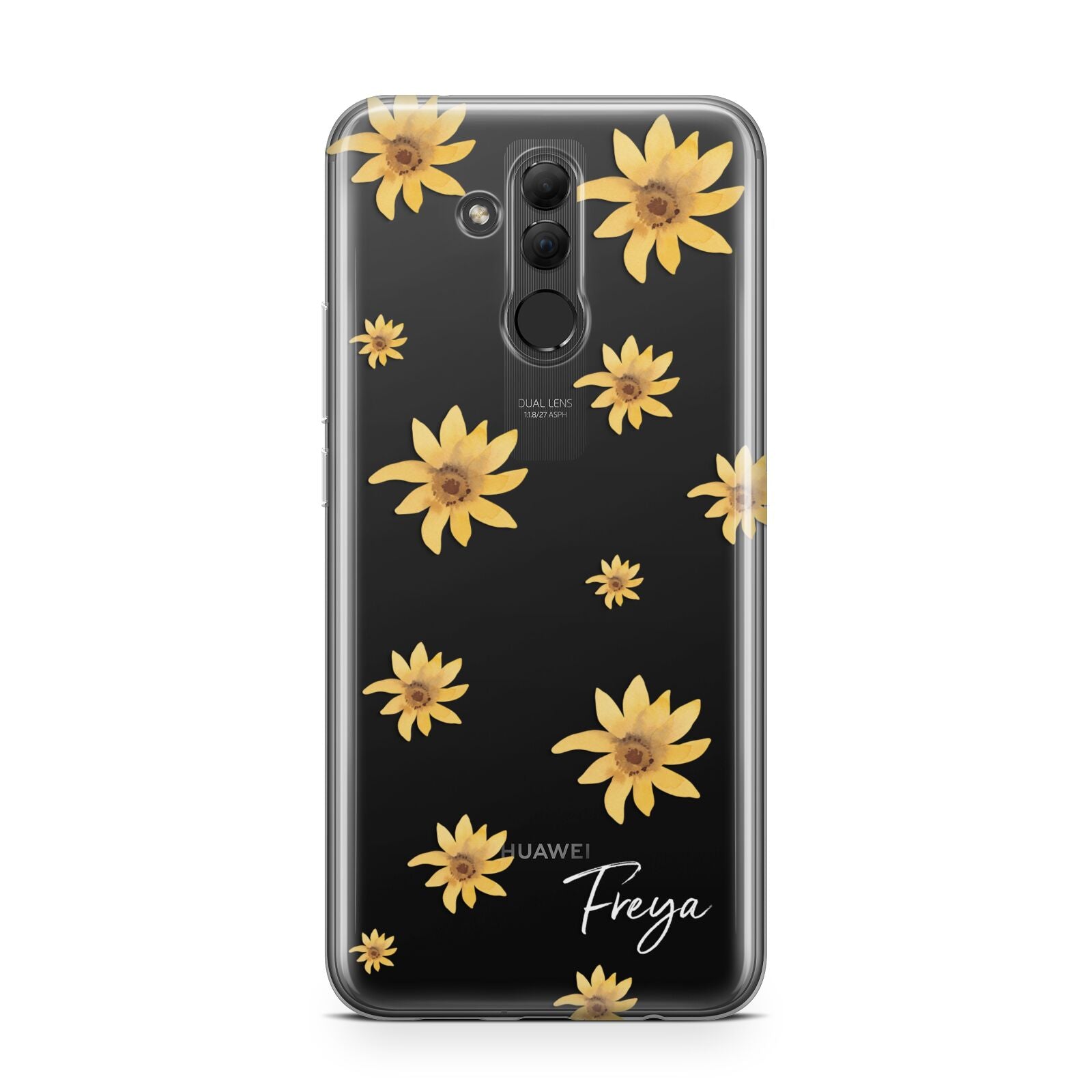 Personalised Yellow Lily Huawei Mate 20 Lite