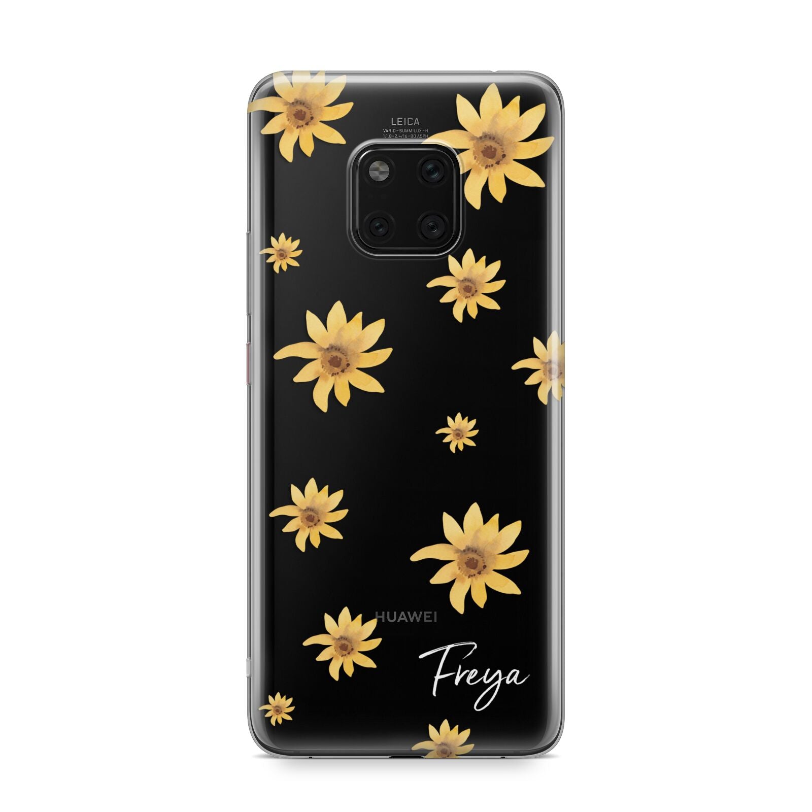 Personalised Yellow Lily Huawei Mate 20 Pro Phone Case