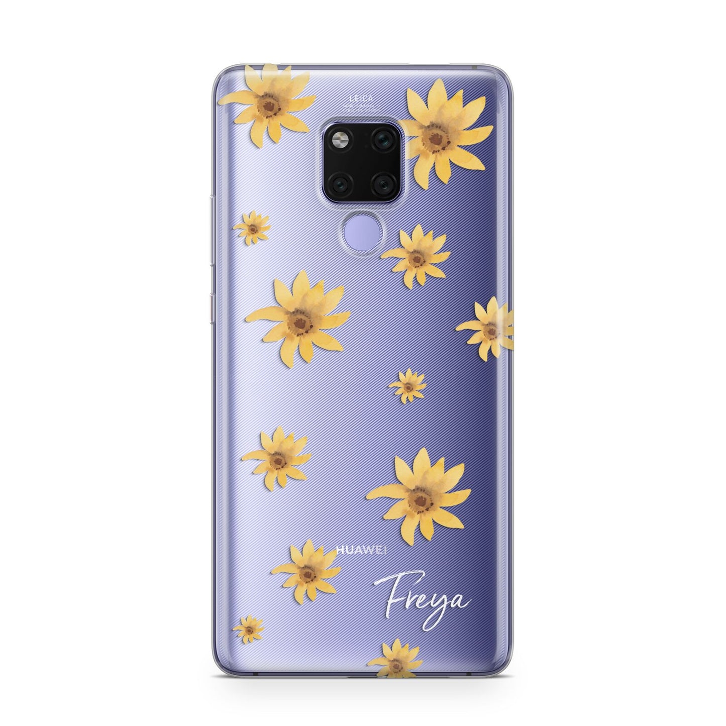 Personalised Yellow Lily Huawei Mate 20X Phone Case