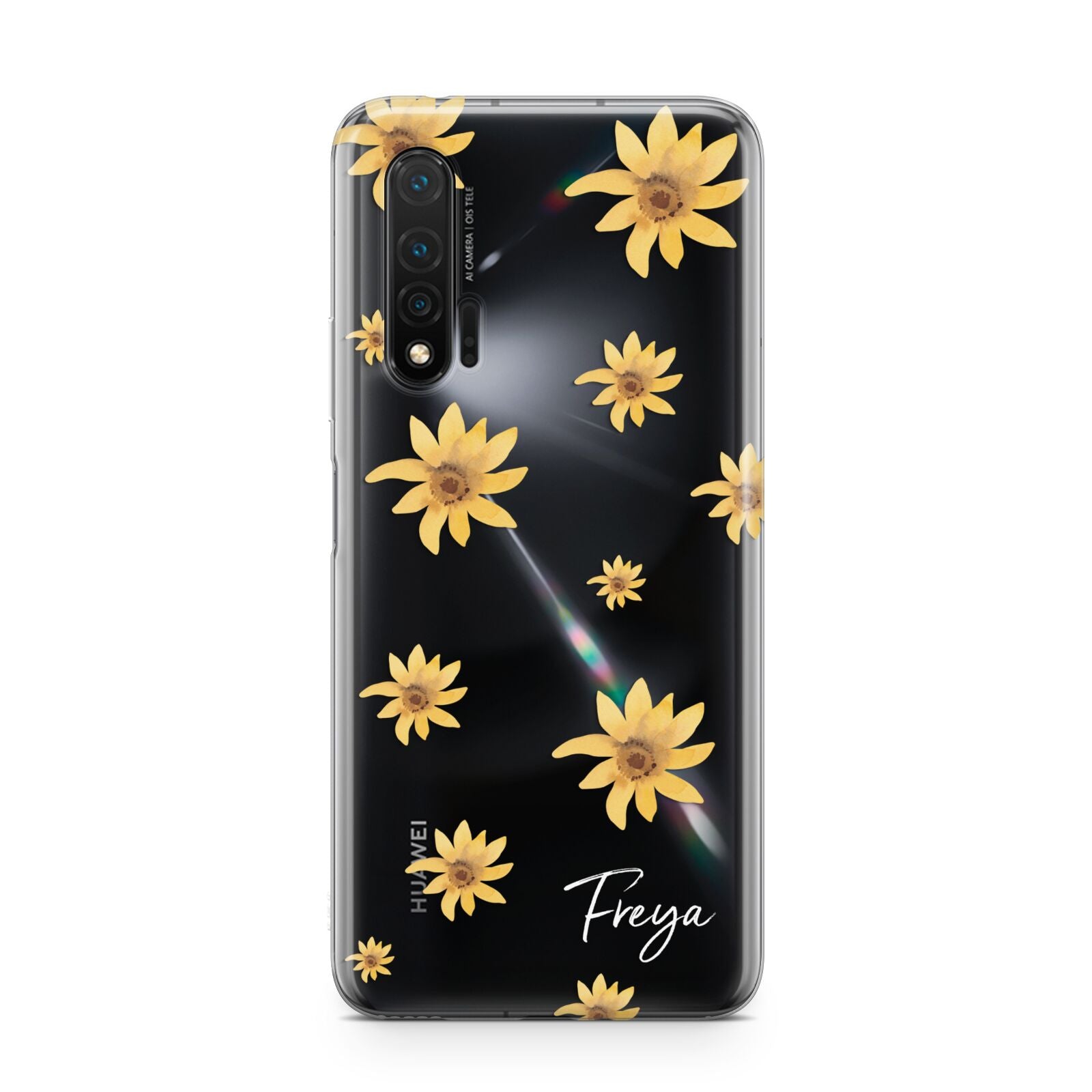 Personalised Yellow Lily Huawei Nova 6 Phone Case