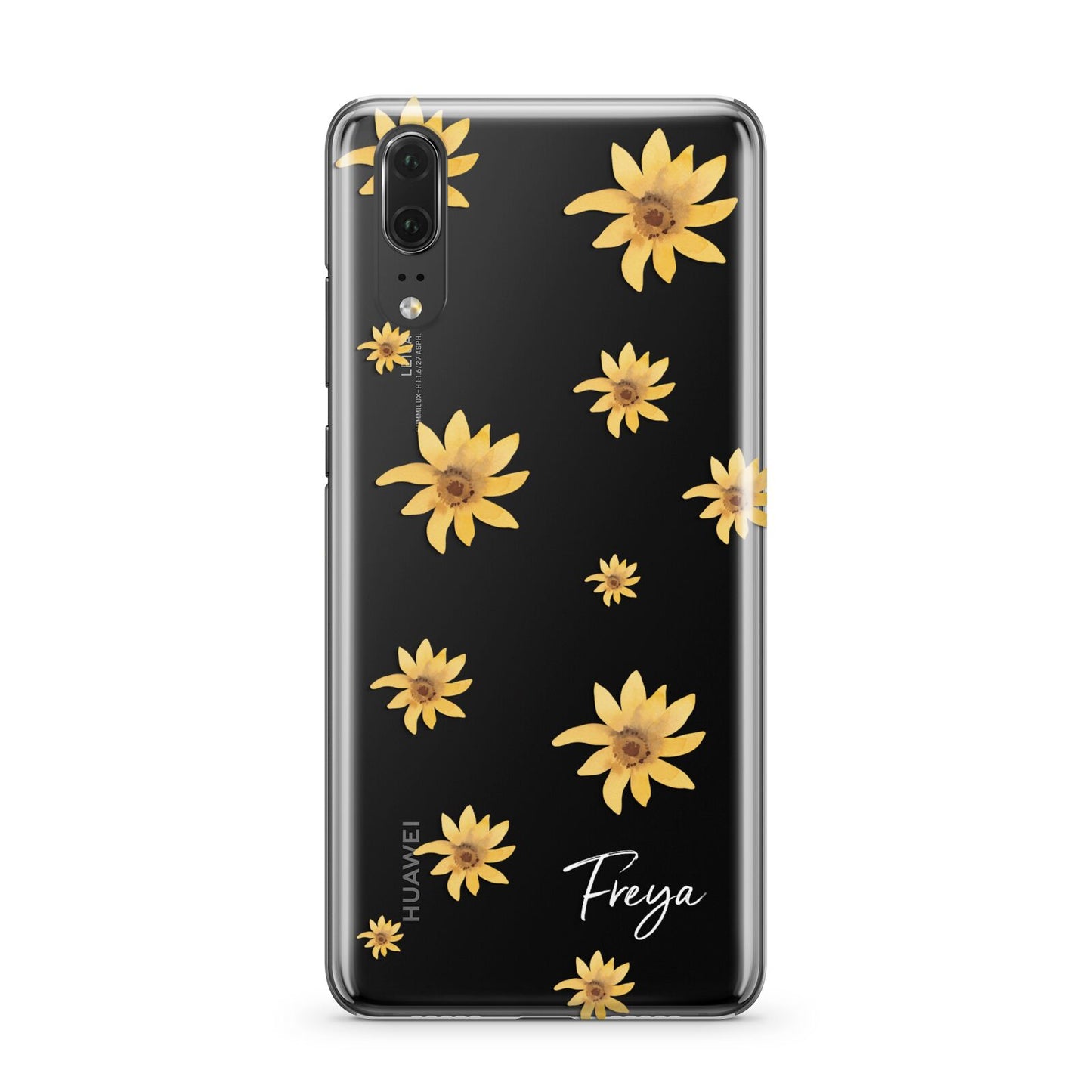 Personalised Yellow Lily Huawei P20 Phone Case