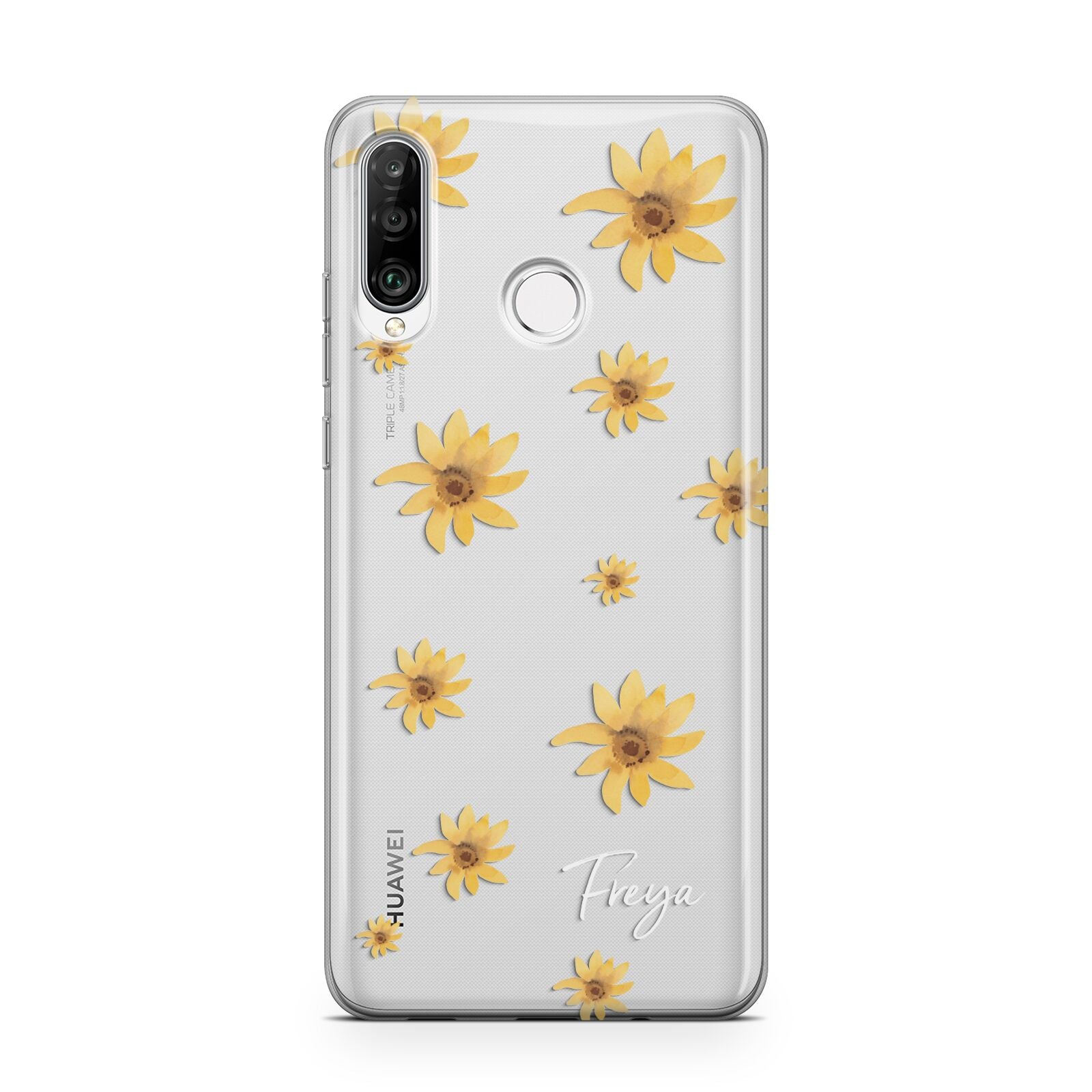 Personalised Yellow Lily Huawei P30 Lite Phone Case